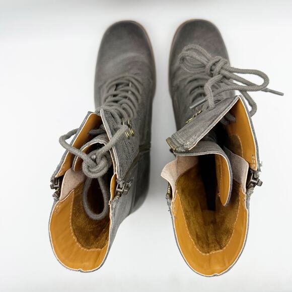 Kork-Ease Womens Raleigh Ankle Boots US 6.5 M EU 37 Dark Grey Leather GUC - Picture 10 of 15